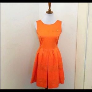 Cremieux tangerine orange sleeveless fit flare 2